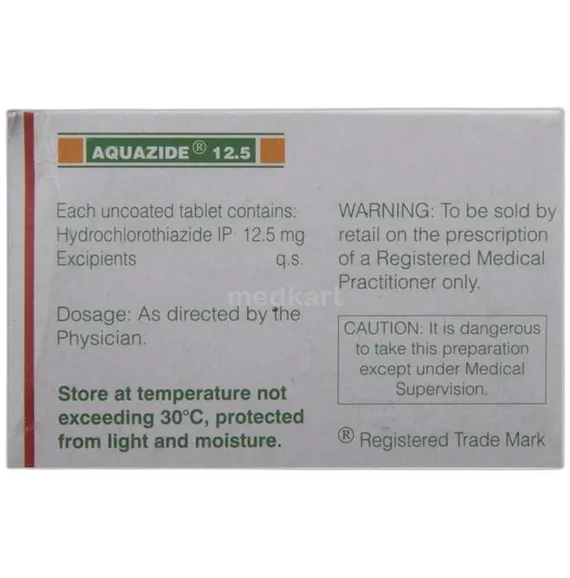 aquazide 12.5mg tablet 10's